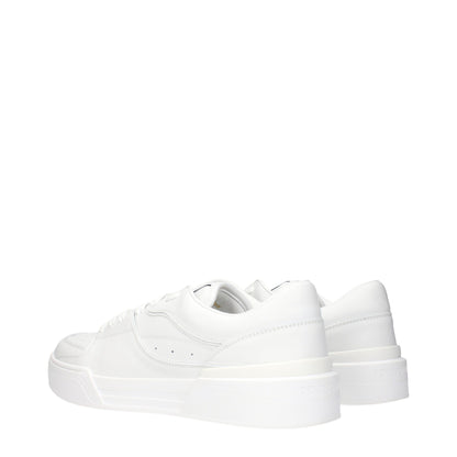Baskets basses en cuir blanc Dolce &amp; Gabbana