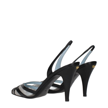 Escarpins à talons hauts en cuir noir Valentino Garavani