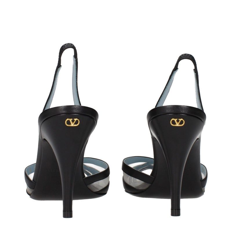 Valentino Garavani Black Leather High Heel Pumps - Sophisticated Style