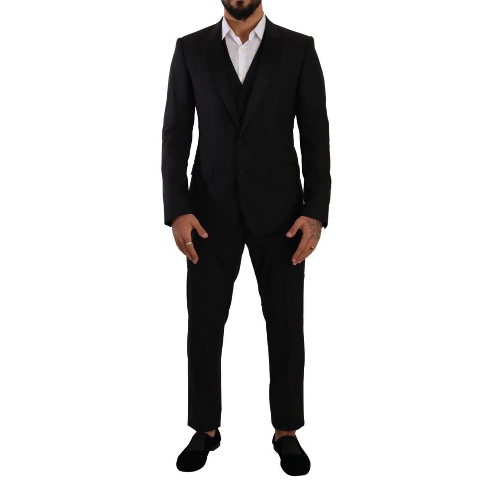 Dolce & Gabbana Martini Black Wool Suit & Blazer