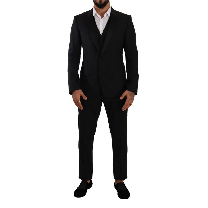 Dolce & Gabbana Martini Black Wool Suit & Blazer