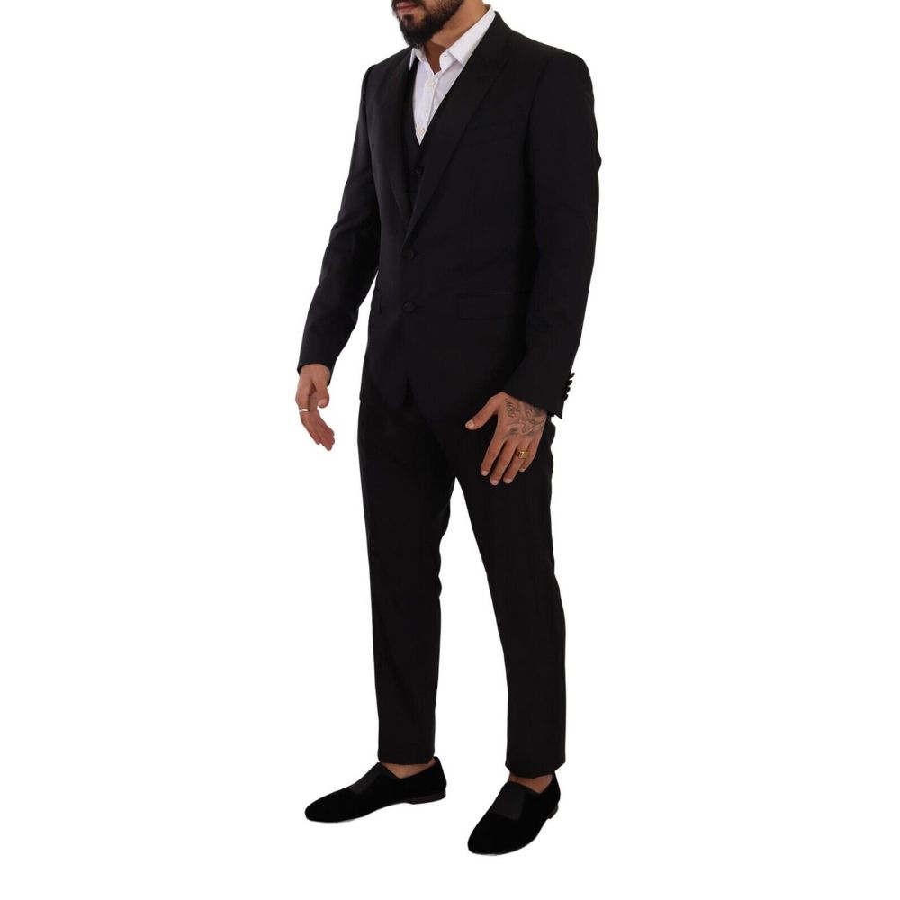 Dolce & Gabbana Martini Black Wool Suit & Blazer