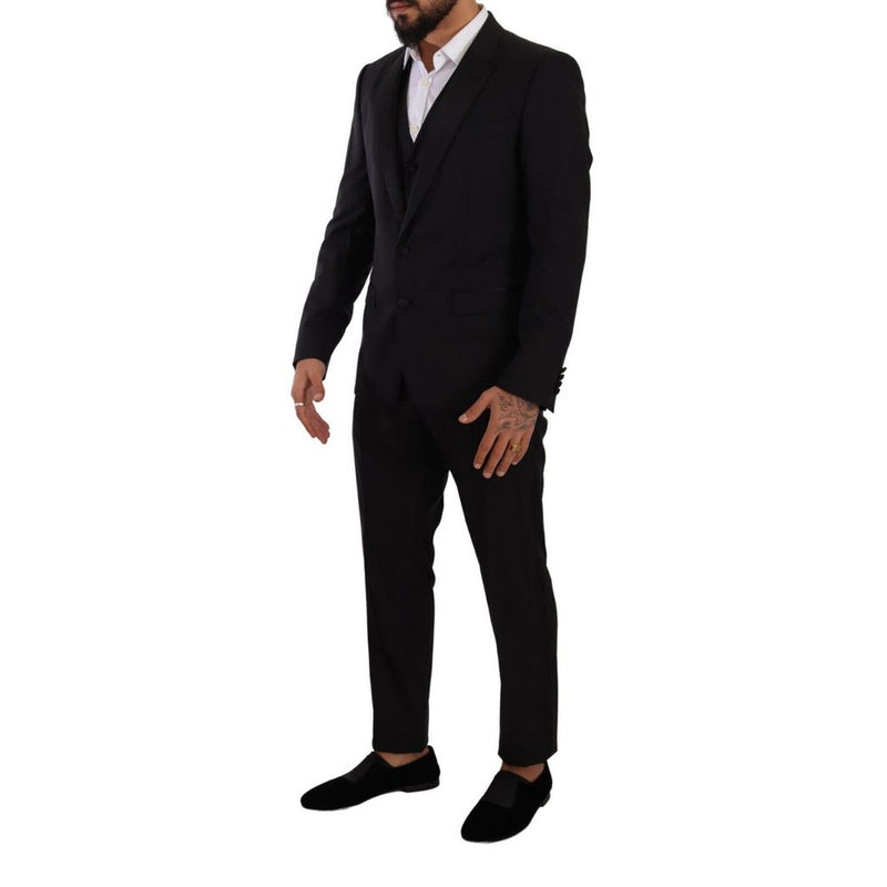 Dolce & Gabbana Martini Black Wool Suit & Blazer