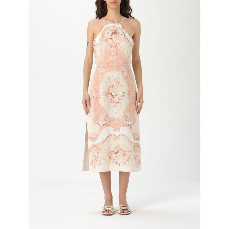 Twinset Multicolor Linen Dress - Chic Floral Design for Summer