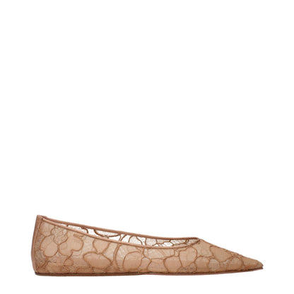 Boutures de ballet en tissu beige Amina Muaddi