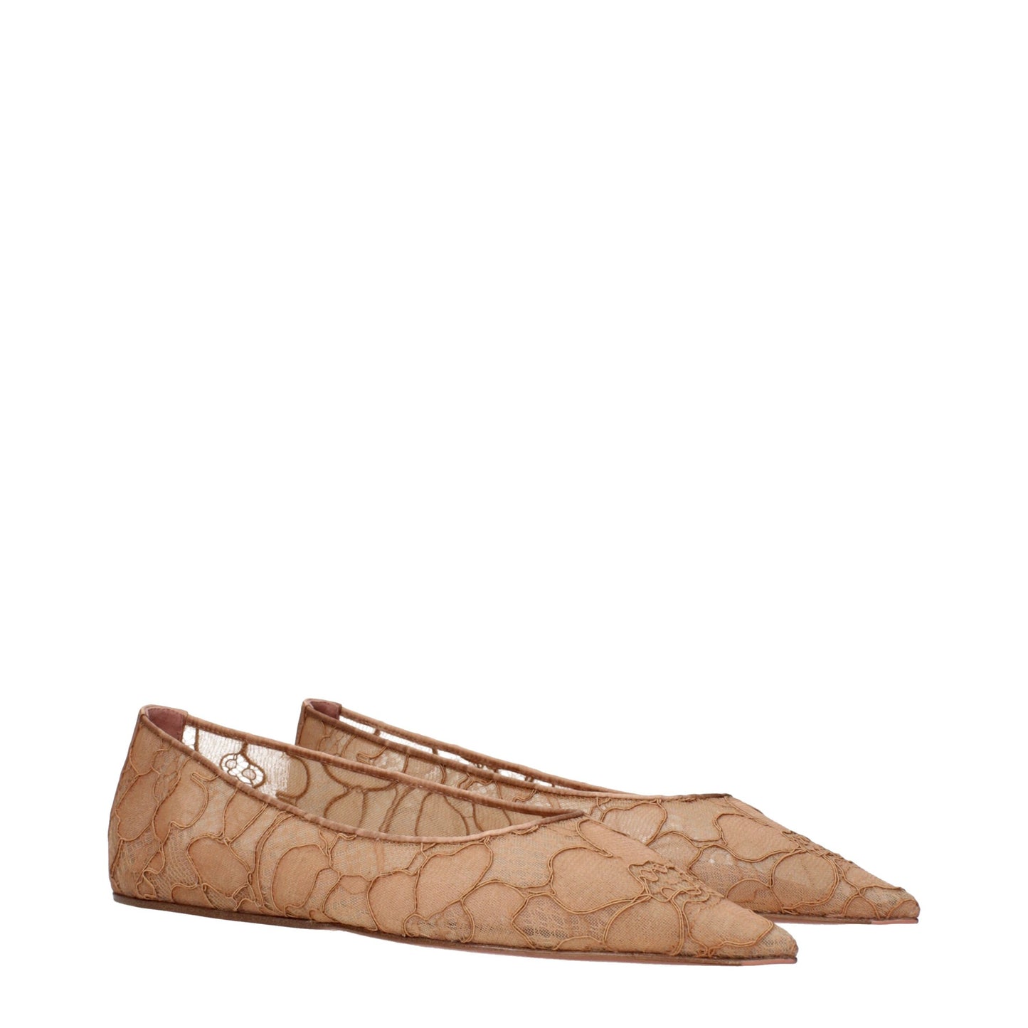 Boutures de ballet en tissu beige Amina Muaddi