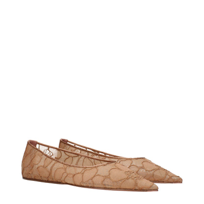 Boutures de ballet en tissu beige Amina Muaddi