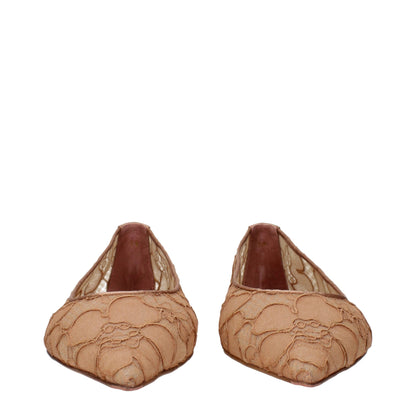 Boutures de ballet en tissu beige Amina Muaddi