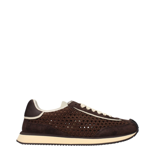 Baskets basses en tissu marron de Dolce &amp; Gabbana