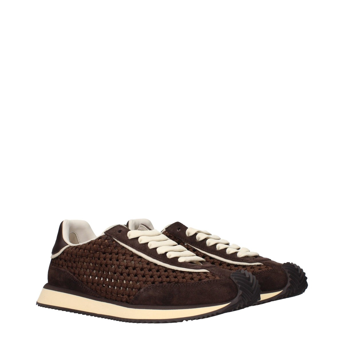 Dolce & Gabbana Sneakers Basses en Tissu Marron