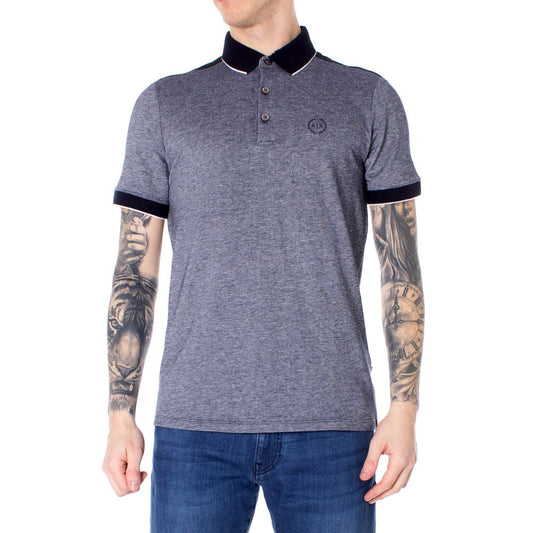 Polo en coton bleu Armani Exchange