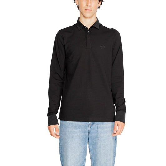 Armani Exchange Zwart Katoenen T-shirt met Lange Mouwen