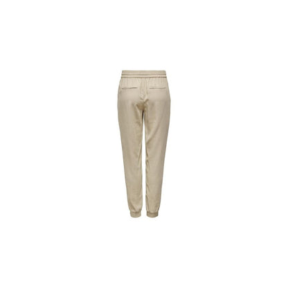 Only Beige Viscose Pant