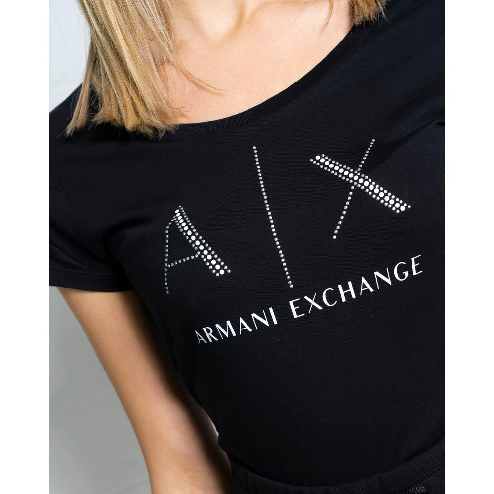 Armani Exchange zwart katoenen T-shirt