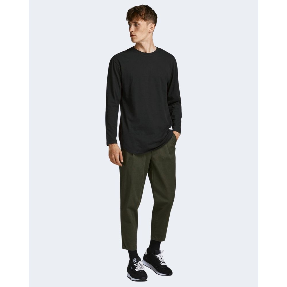Jack Jones Black Cotton Long Sleeve T-Shirt - JJENOA TEE O-NECK
