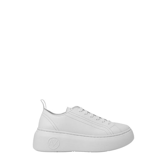 Baskets en cuir blanc Armani Exchange
