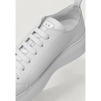 Baskets en cuir blanc Armani Exchange
