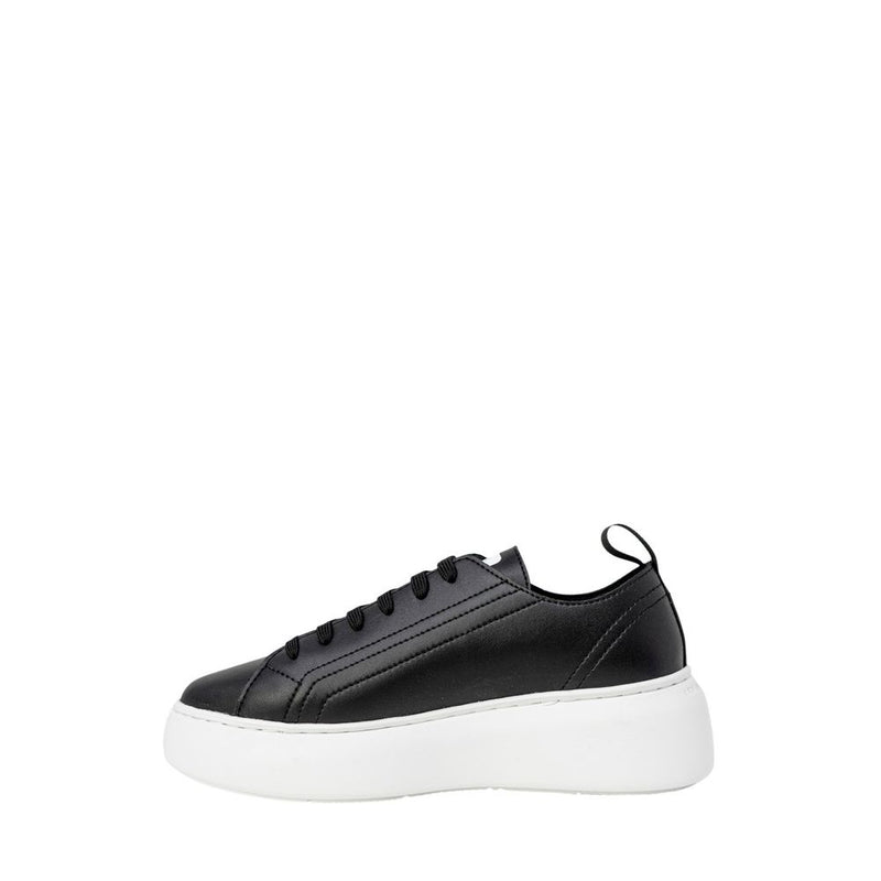 Armani Exchange Black Eco-Leather Sneakers for Women