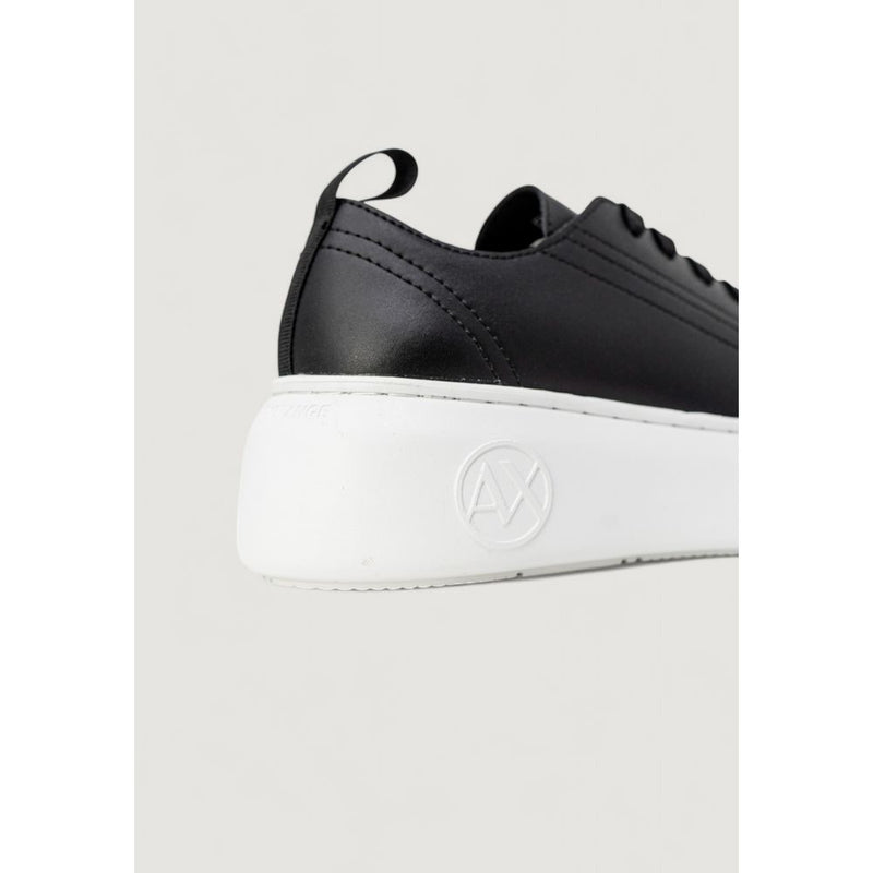 Armani Exchange Black Eco-Leather Sneakers for Women