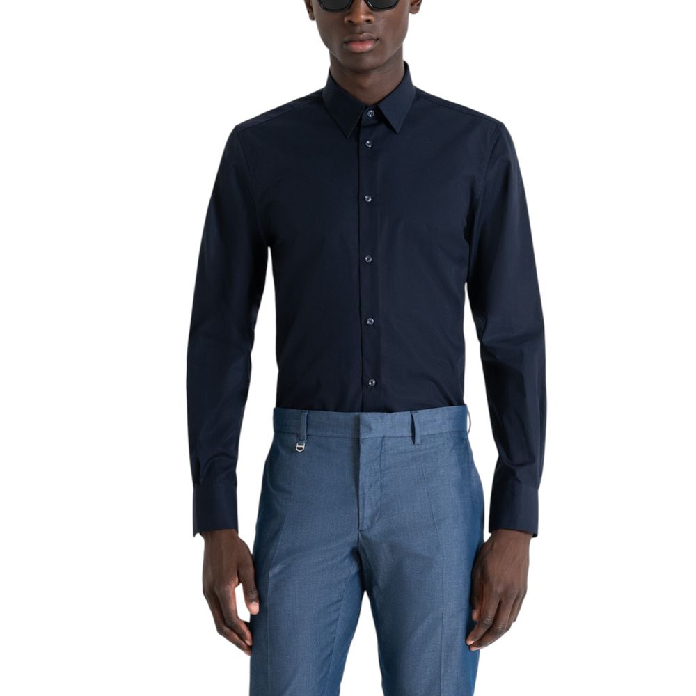 Antony Morato blauw katoenen overhemd