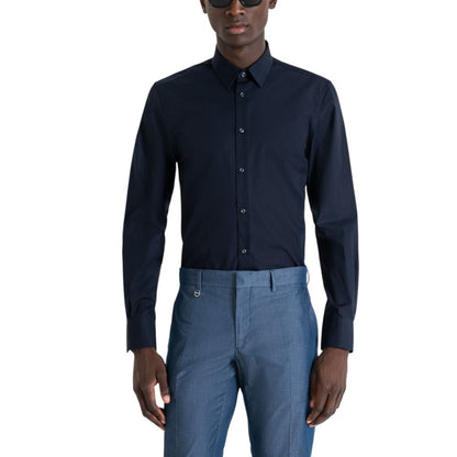 Antony Morato blauw katoenen overhemd