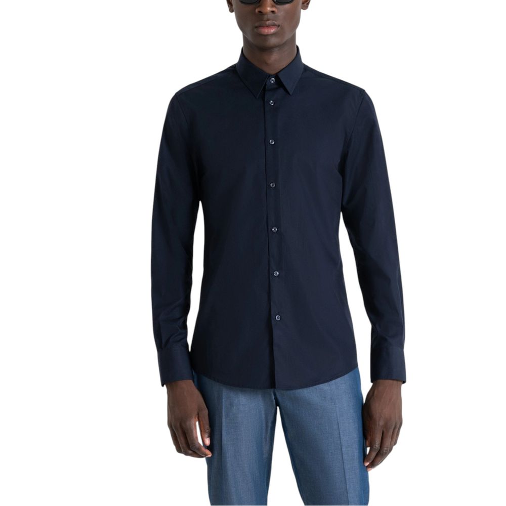Antony Morato blauw katoenen overhemd
