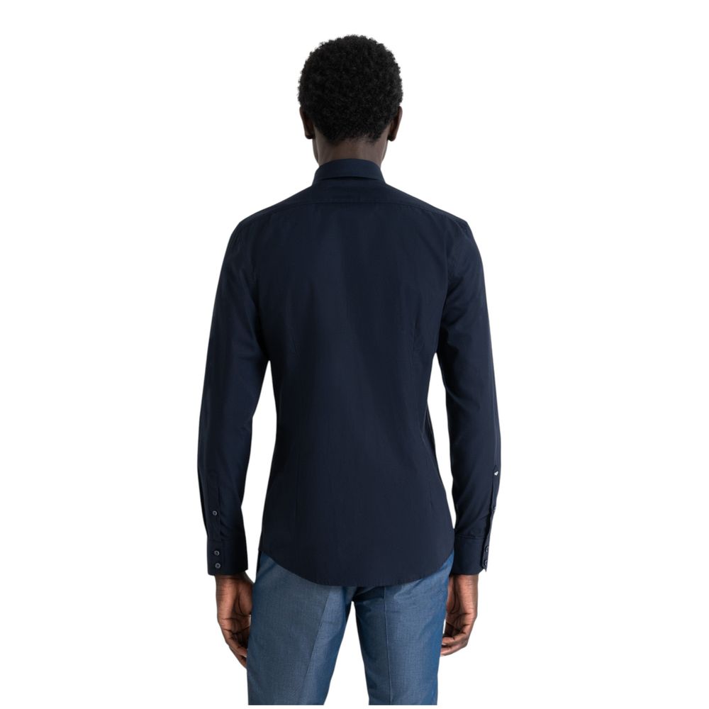 Antony Morato blauw katoenen overhemd