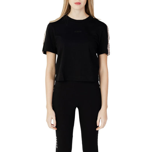 T-shirt en coton noir Guess Active