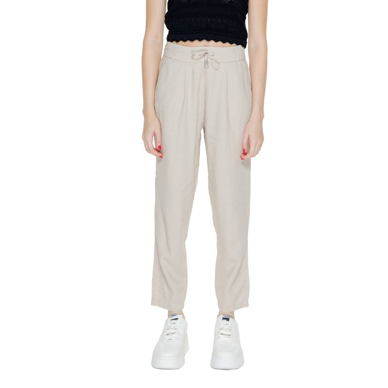 Only Beige Linen Pant - ONLCARO-POPTRASH Easy Linen Trousers