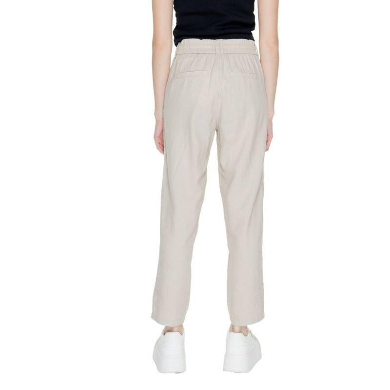 Only Beige Linen Pant - ONLCARO-POPTRASH Easy Linen Trousers