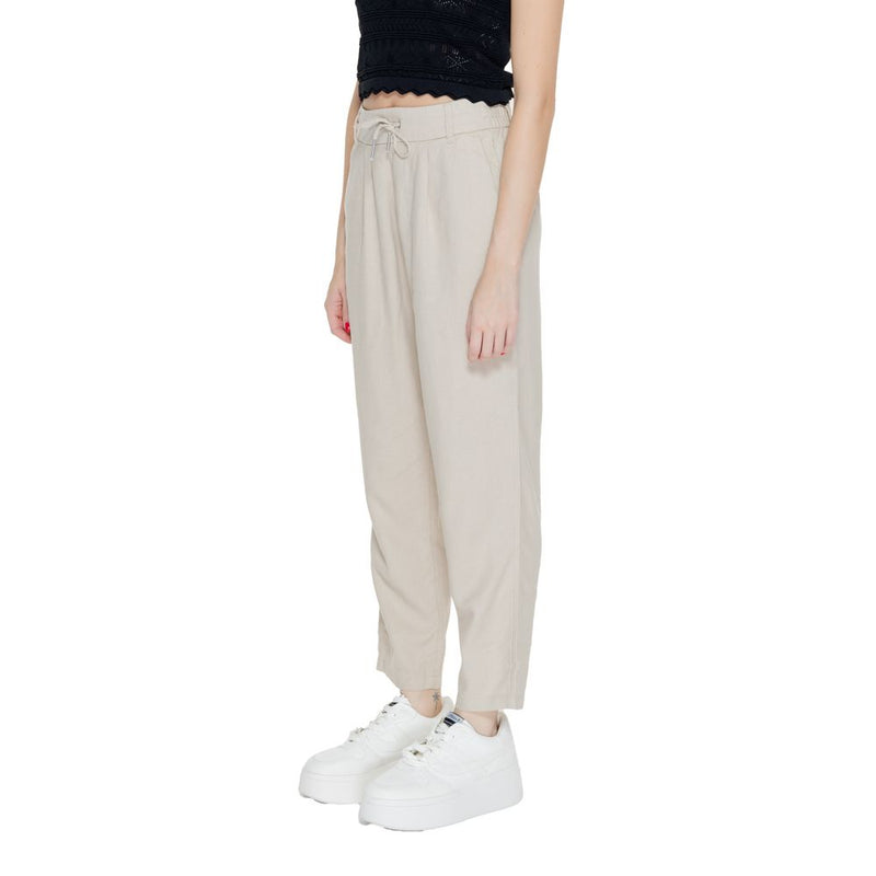 Only Beige Linen Pant - ONLCARO-POPTRASH Easy Linen Trousers