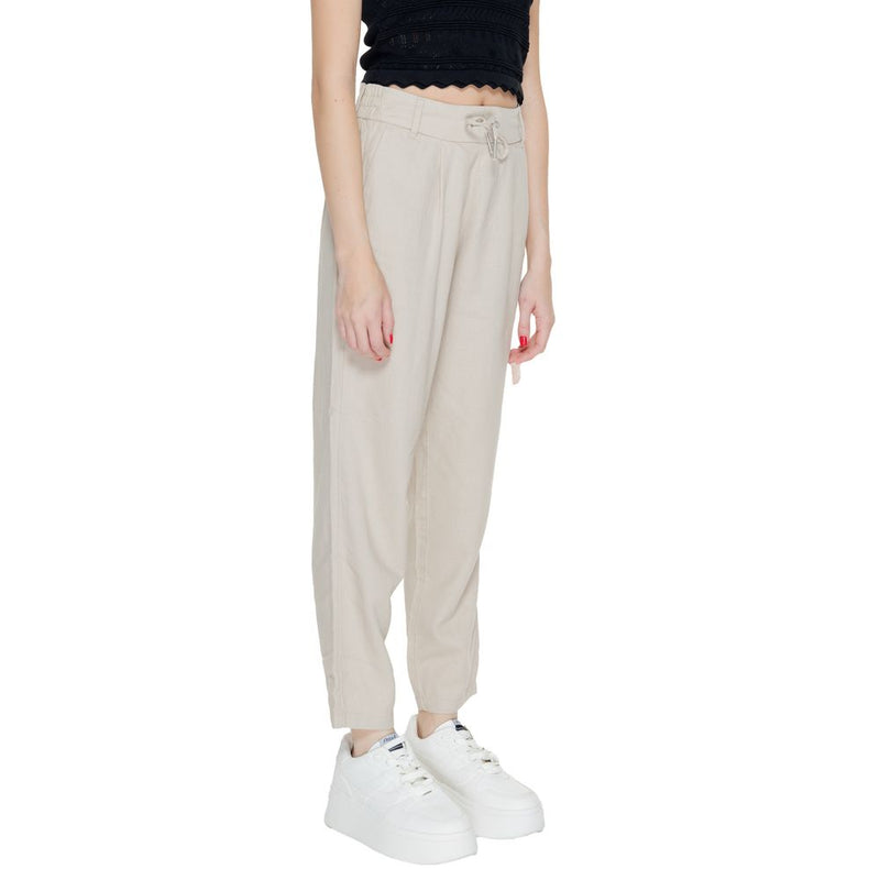 Only Beige Linen Pant - ONLCARO-POPTRASH Easy Linen Trousers