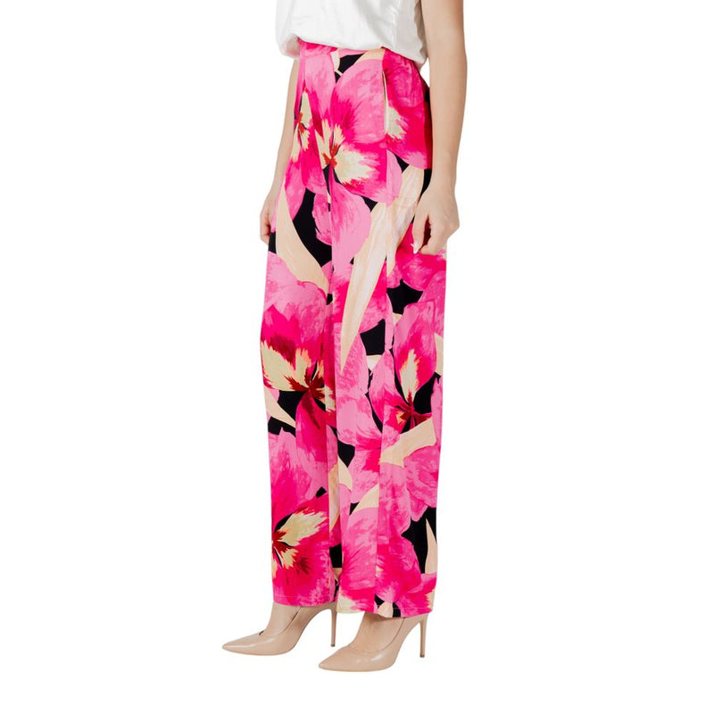 Only Pink Viscose Palazzo Pants for Women - ONLALMA LIFE VIS