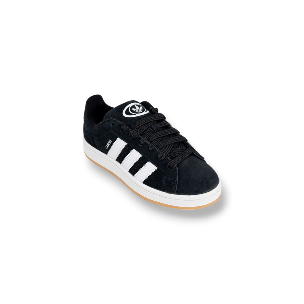 Baskets en cuir noir Adidas