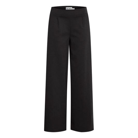 ICHI Black Recycled Polyurethane Pant