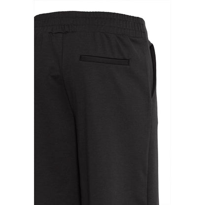 ICHI Black Recycled Polyurethane Pant