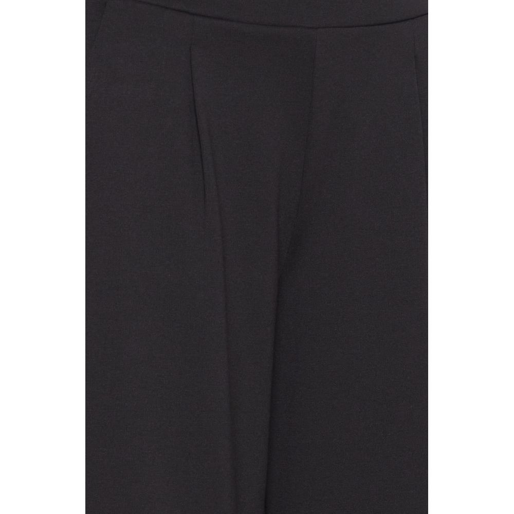 ICHI Black Recycled Polyester Pant