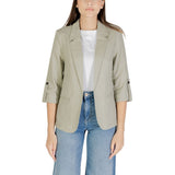 Only Onlcaro Green Linen Blazer for Women - Stylish & Versatile