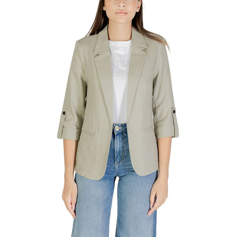 Only Onlcaro Green Linen Blazer for Women - Stylish & Versatile
