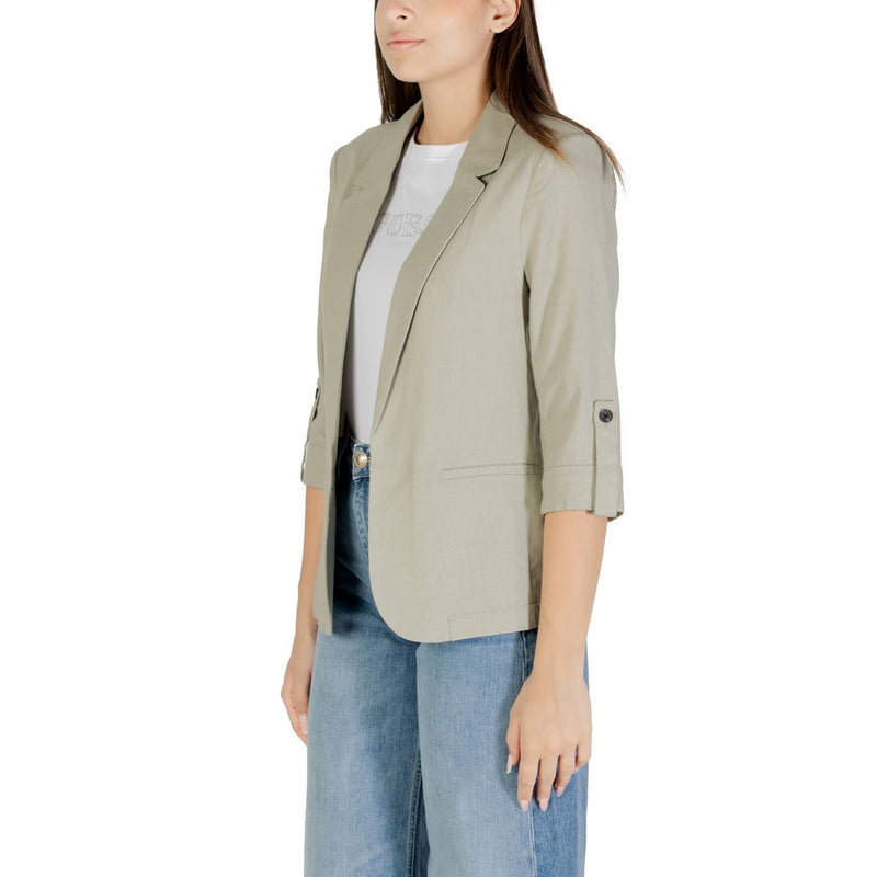 Only Onlcaro Green Linen Blazer for Women - Stylish & Versatile
