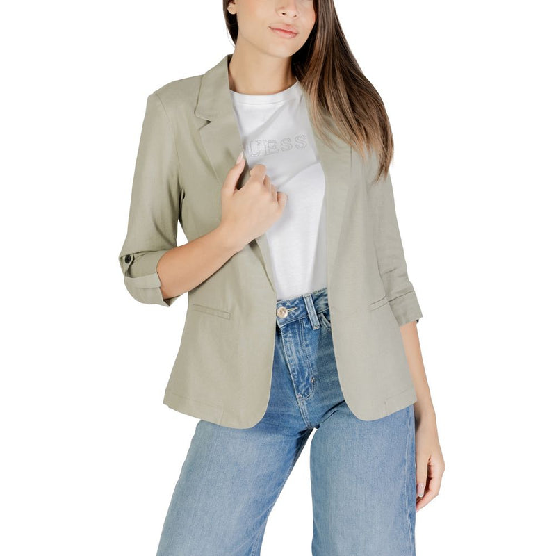 Only Onlcaro Green Linen Blazer for Women - Stylish & Versatile