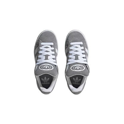 Baskets en cuir gris Adidas