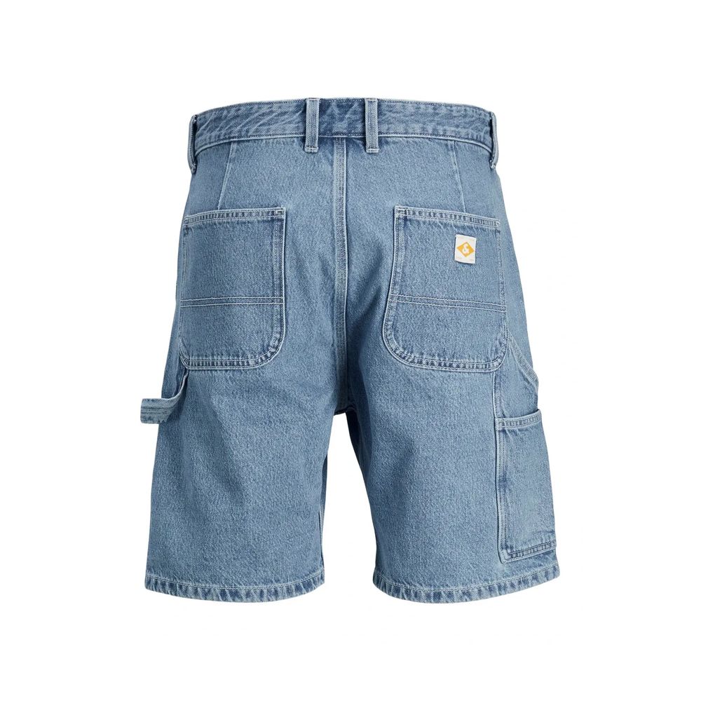 Jack Jones Light Blue Cotton Bermuda Shorts - Jjitony Jjcarpenter