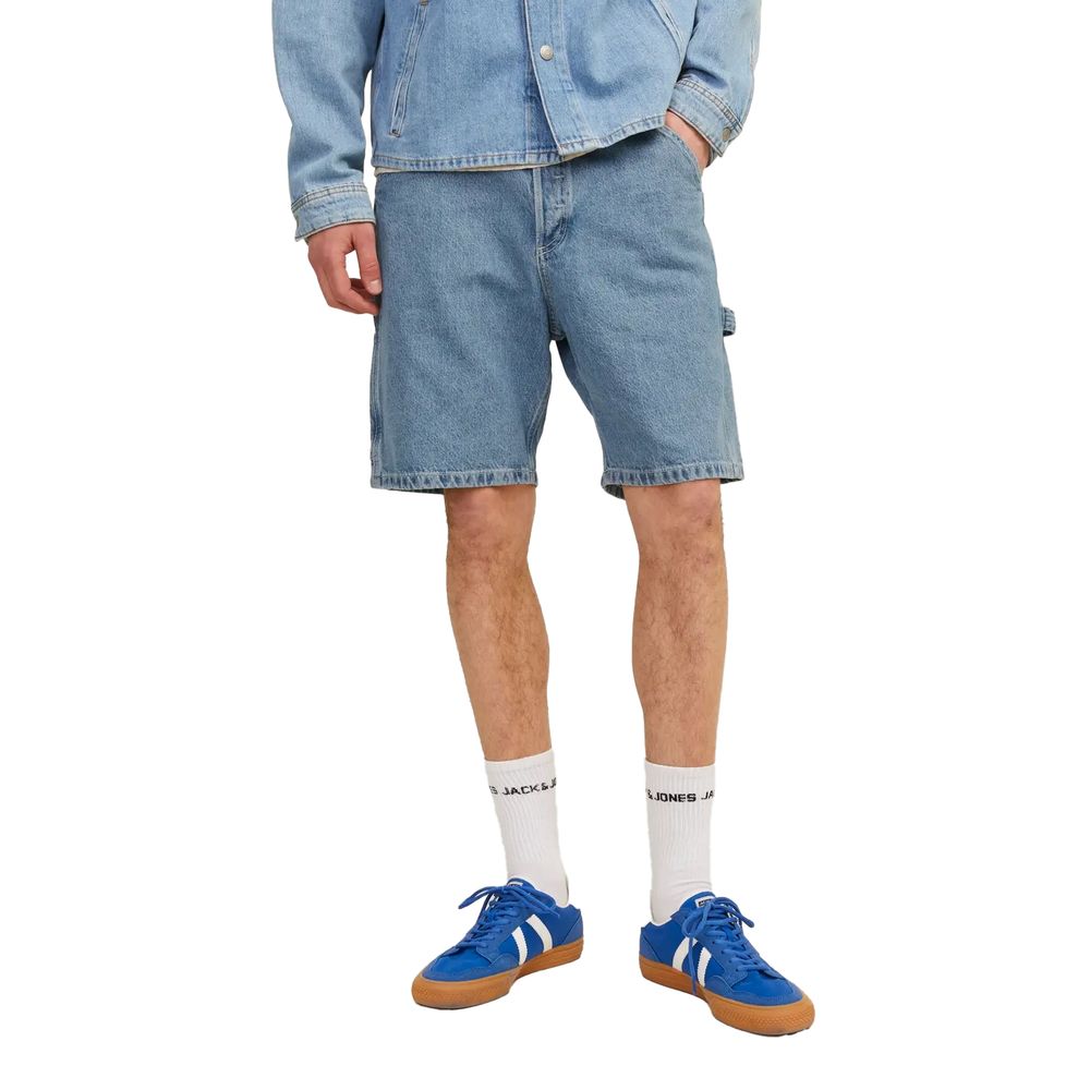Jack Jones Light Blue Cotton Bermuda Shorts - Jjitony Jjcarpenter