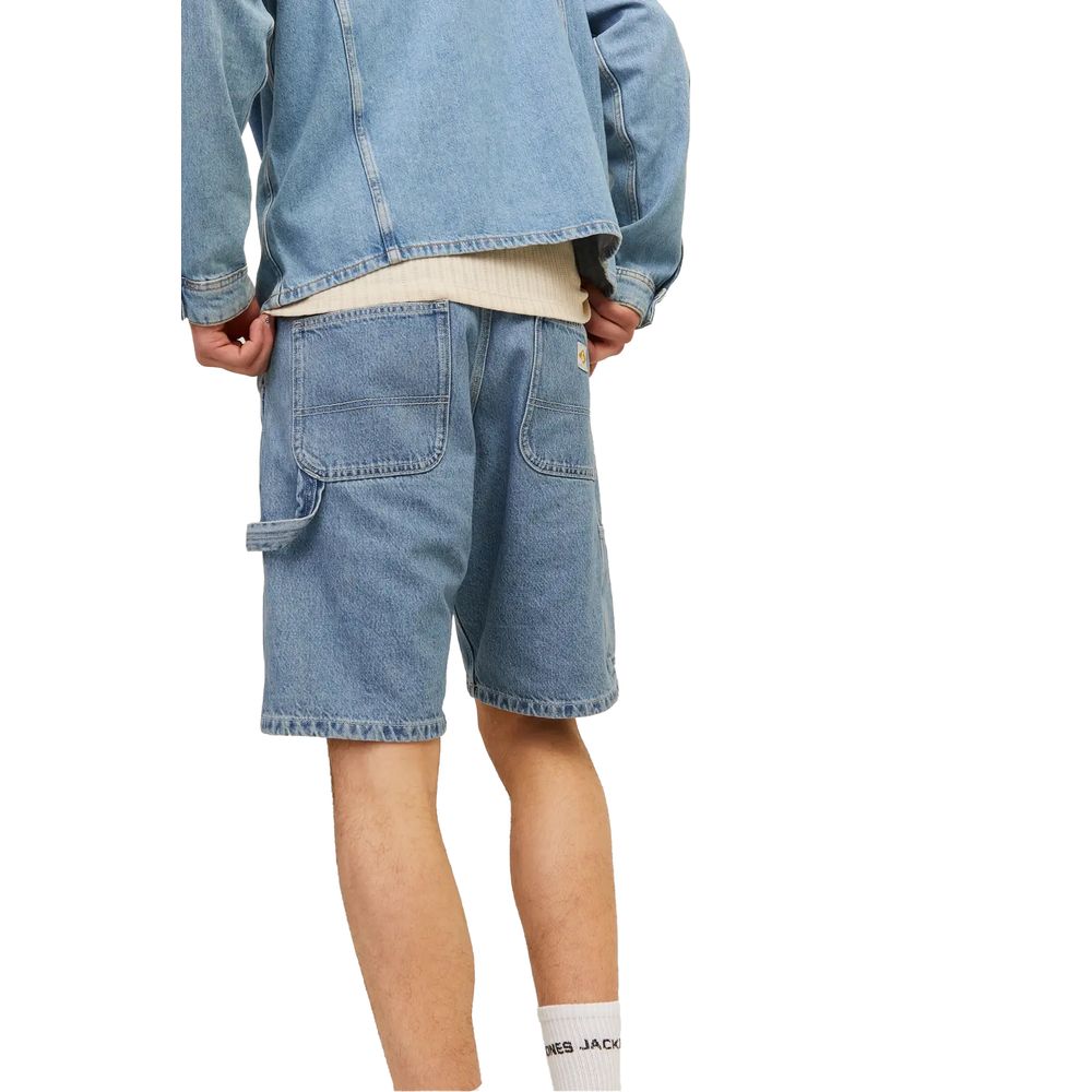 Jack Jones Light Blue Cotton Bermuda Shorts - Jjitony Jjcarpenter