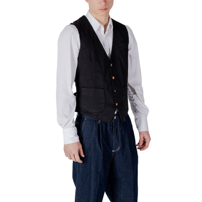 Gilet en coton noir de Gianni Lupo