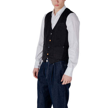 Gilet en coton noir de Gianni Lupo