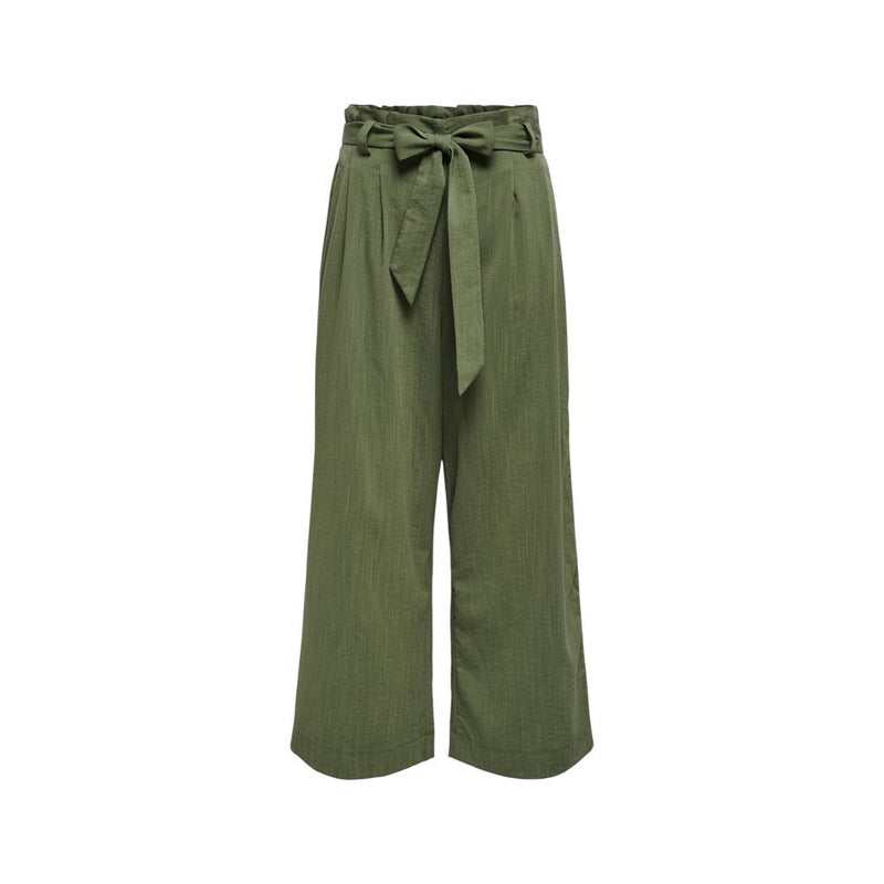 Only Onlmarsa Solid Paperbag Wvn Noos Green Palazzo Trousers