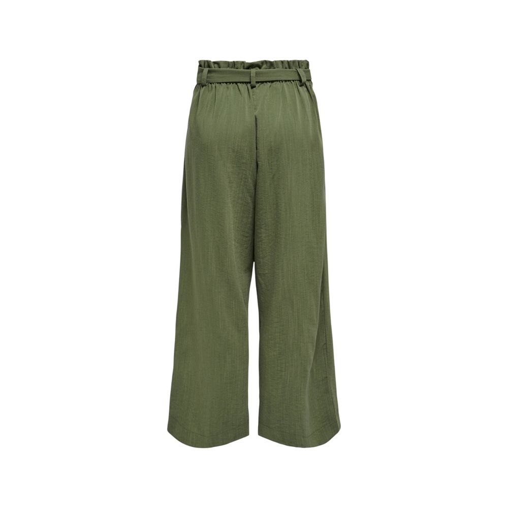 Only Onlmarsa Solid Paperbag Wvn Noos Green Palazzo Trousers