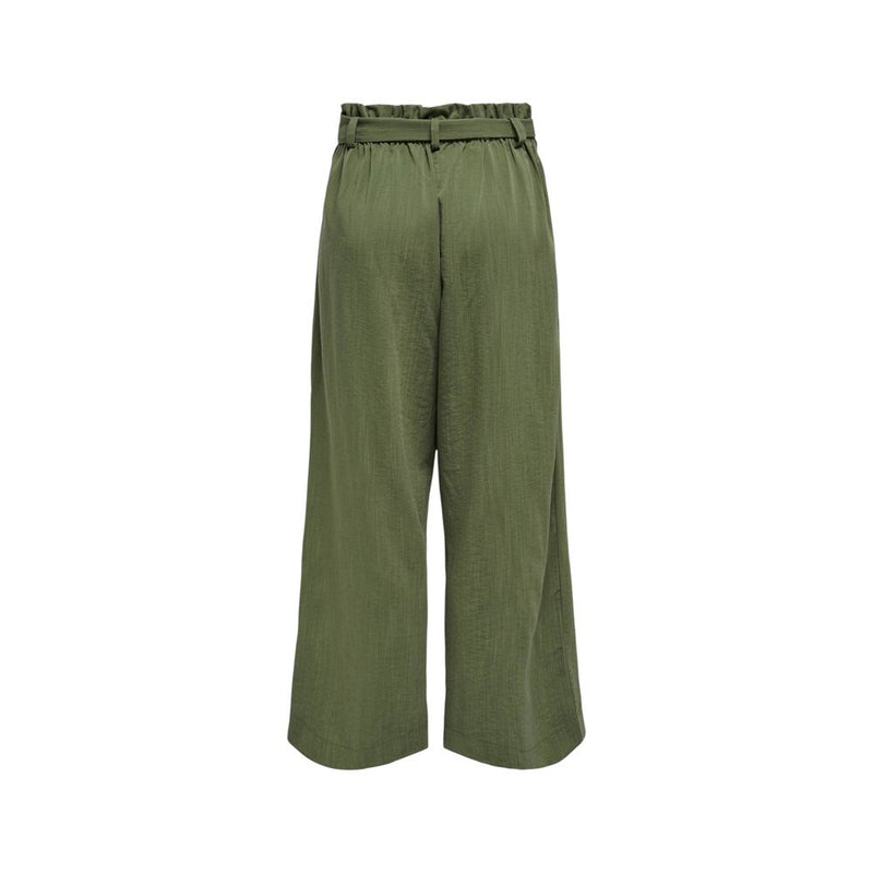 Only Onlmarsa Solid Paperbag Wvn Noos Green Palazzo Trousers